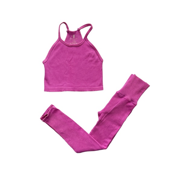 FP Movement By Free People Crop Tank + Good Karma Leggings Size XS/S - Picture 4 of 10